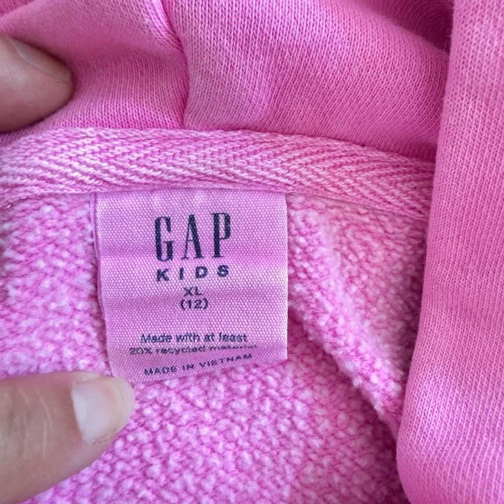 Gap Kids Girls Gap Logo Pullover Hoodie Size XL 12 Hot Pink Standout Pink